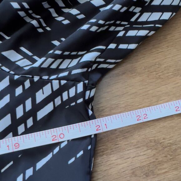 Calvin Klein Jacket Shirt Shacket Size L Cargo Button Up Black/White Geometric - Picture 4 of 8